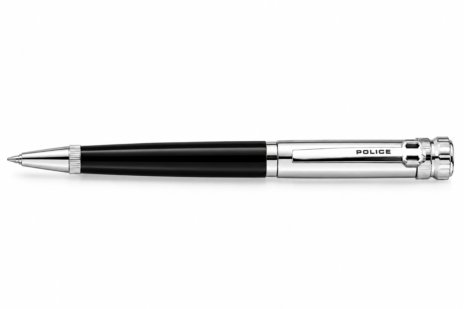 Police Stylus Steel Ballpoint Pen black