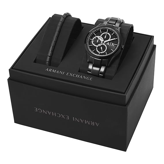 Armani Exchange Dante men watch set with 2 pcs black