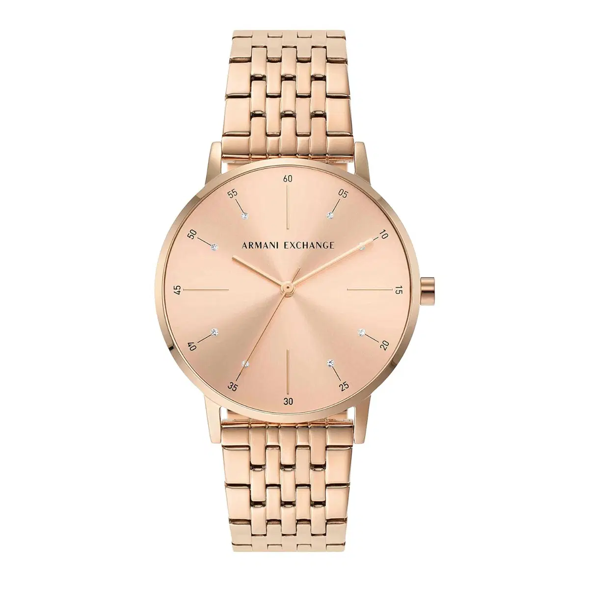 Armani Exchange Quartz Rose Gold Dial Women Watch