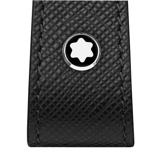 Montblanc Sartorial loop key fob black leather 
