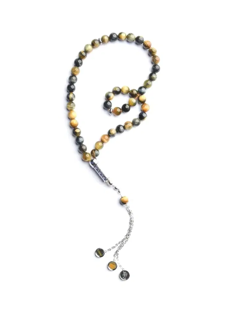 Zayan Tiger Eye Rosary 8mm with Silver