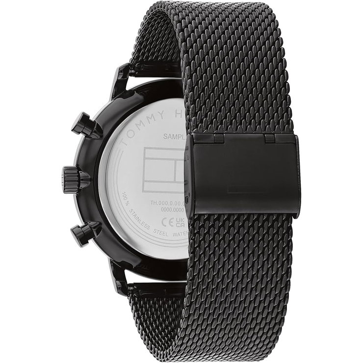 Tommy Hilfiger Legend watch for men steel gold , Black