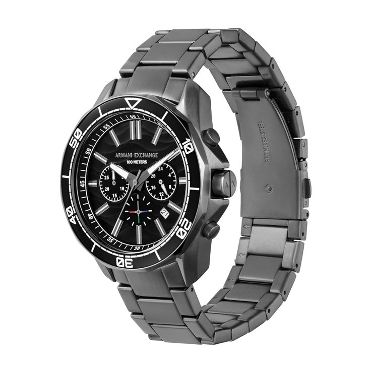 Armani Exchange Stainless Steel Men Watch Gray Band