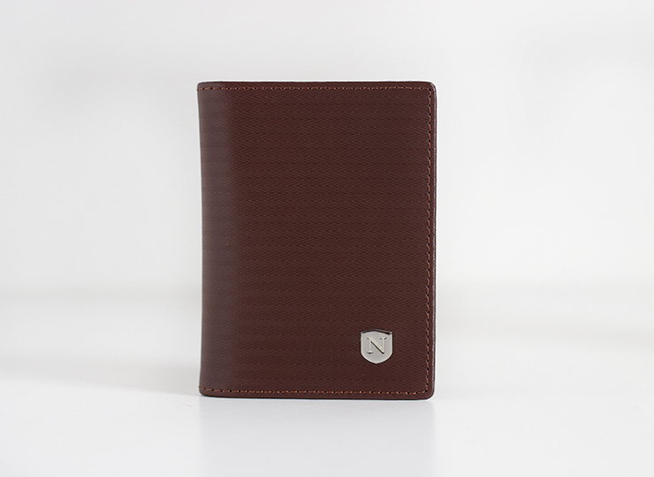 Natucci leather credit card holder for men , Brown