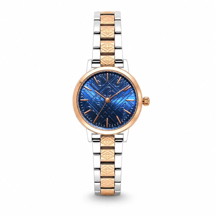 DICI Milano watch for ladies stainless steel rose gold , Blue