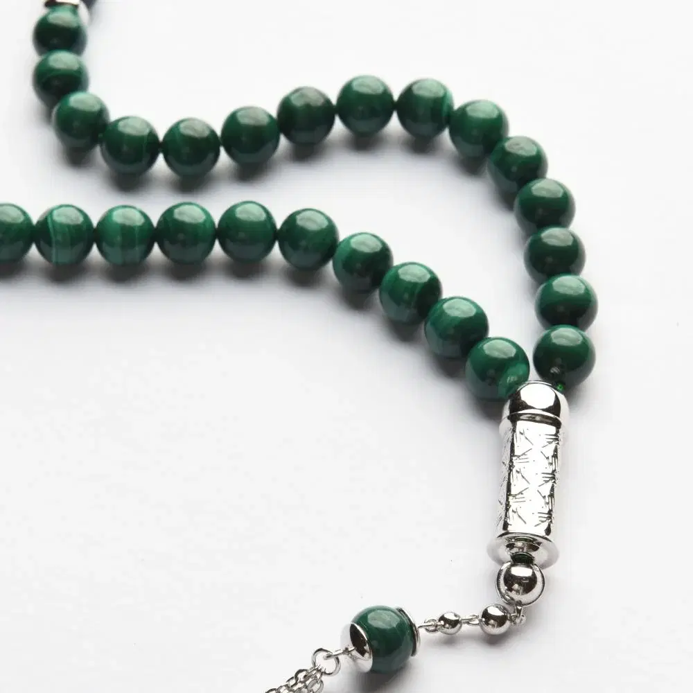 Zayan Malachite Rosary 8mm with Silver