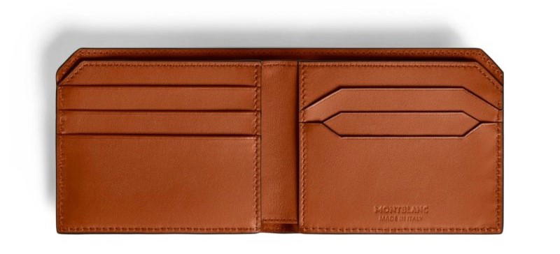 Montblanc Selection Soft Wallet 6 Cards - Camel Brown Leather 