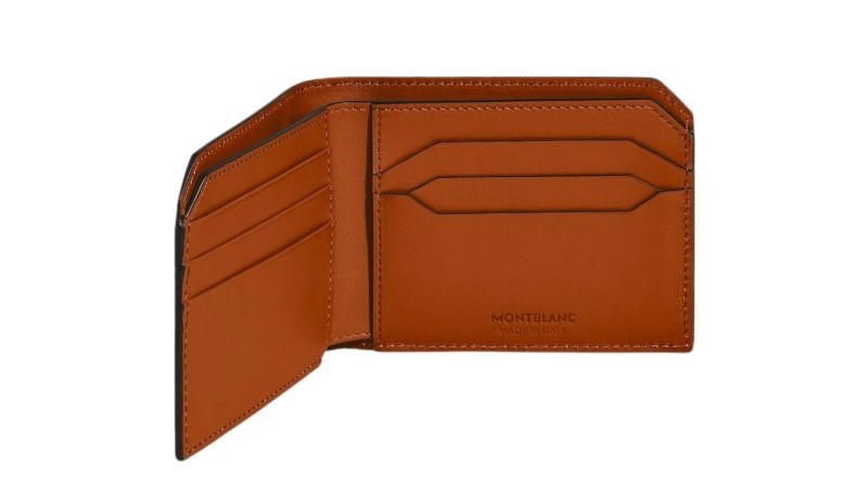 Montblanc Selection Soft Wallet 6 Cards - Camel Brown Leather 