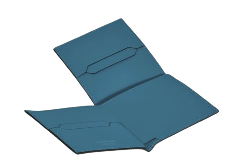 Montblanc Soft Thin Trio Wallet 4cc – Slim Blue