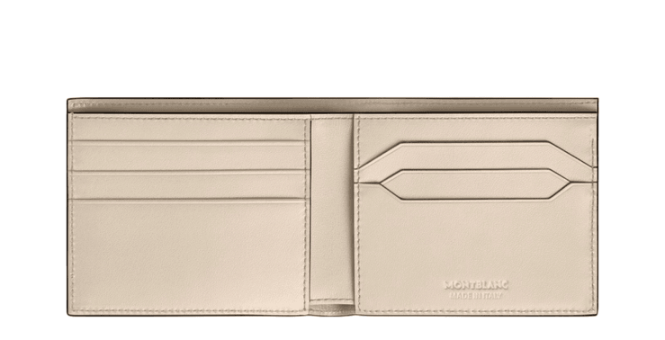 Montblanc Meisterstuck Beige Leather Wallet 6cc