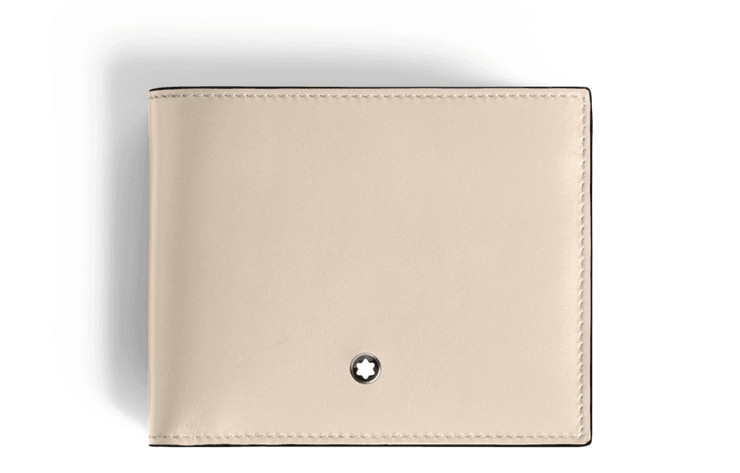 Montblanc Meisterstuck Beige Leather Wallet 6cc