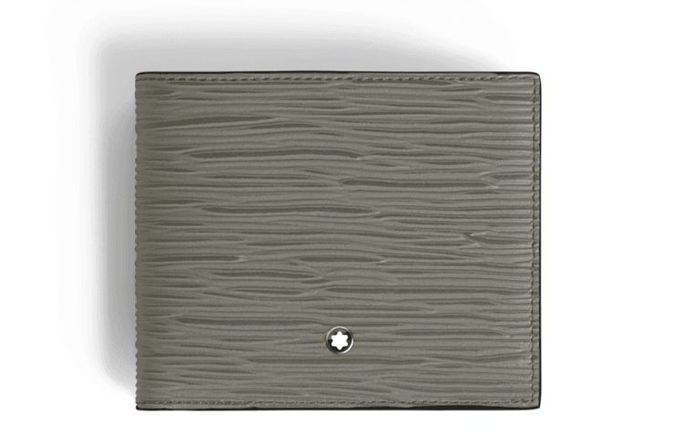 Montblanc 4810 Leather Wallet 8cc – Grey Textured