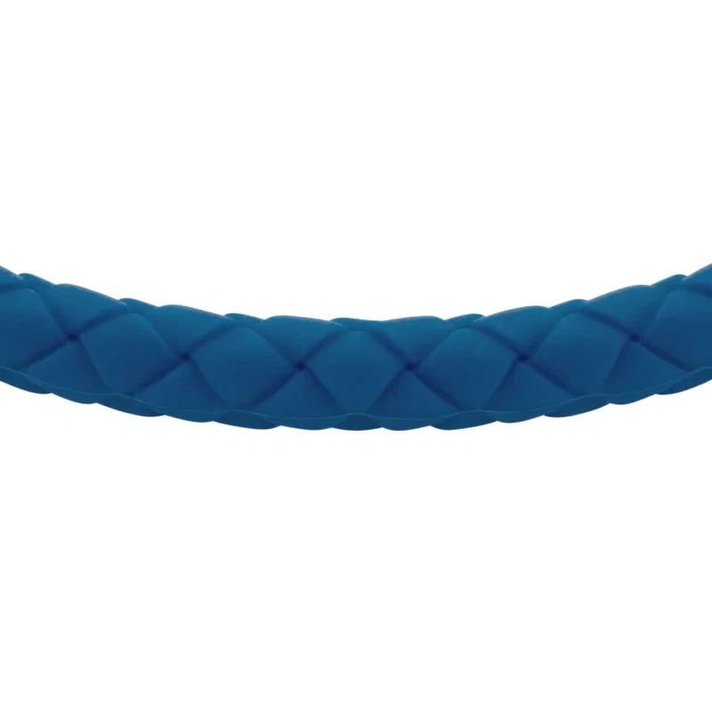 Fossil Men’s Blue Braided Silicone Bracelet with Steel Clasp