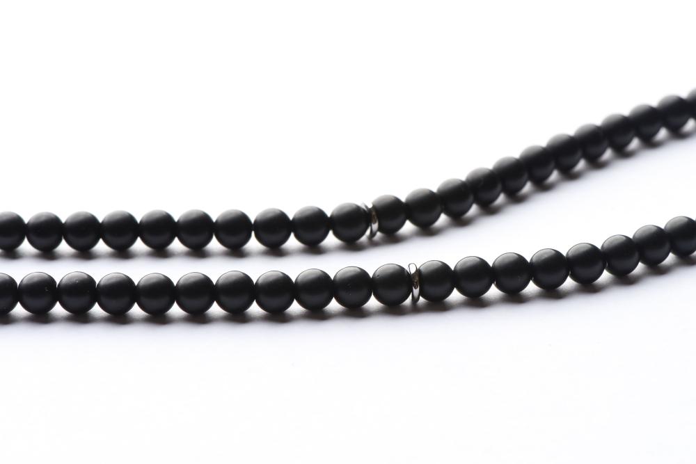 Zayan Black Onyx Misbaha 99 Beads with Sterling Silver