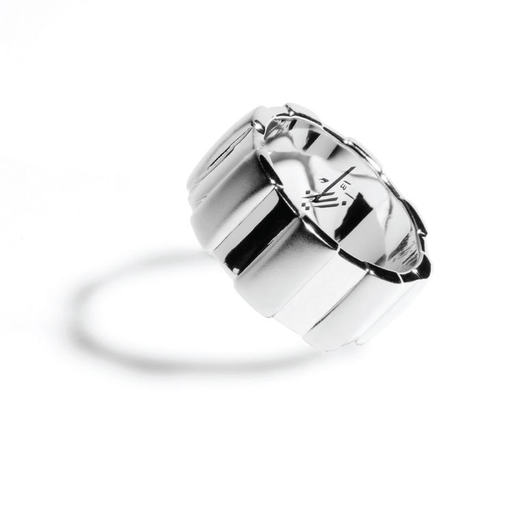 Zyan Grooved size 12 - Wide Silver Classic Band Ring 