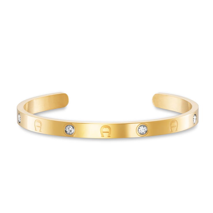 Aigner A Logo bangle for ladies gold with crystal 