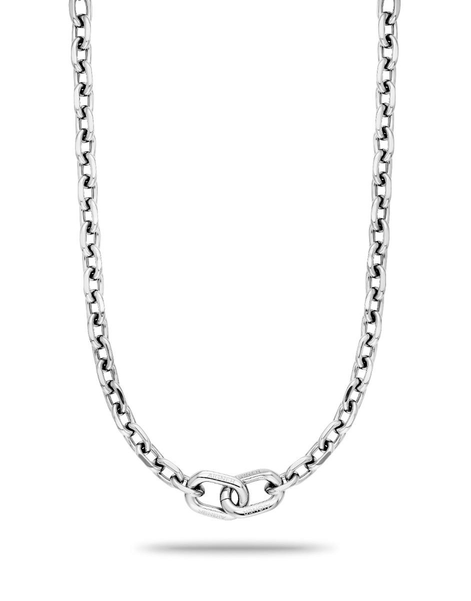 Aigner A logo ladies short necklace steel silver