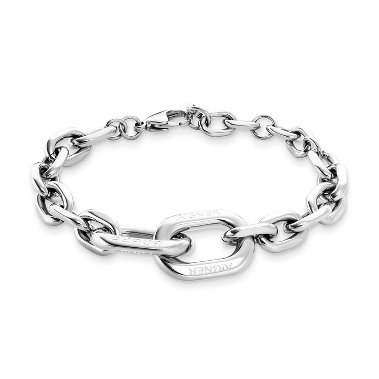 Aigner women bracelet stainless steel silver tone
