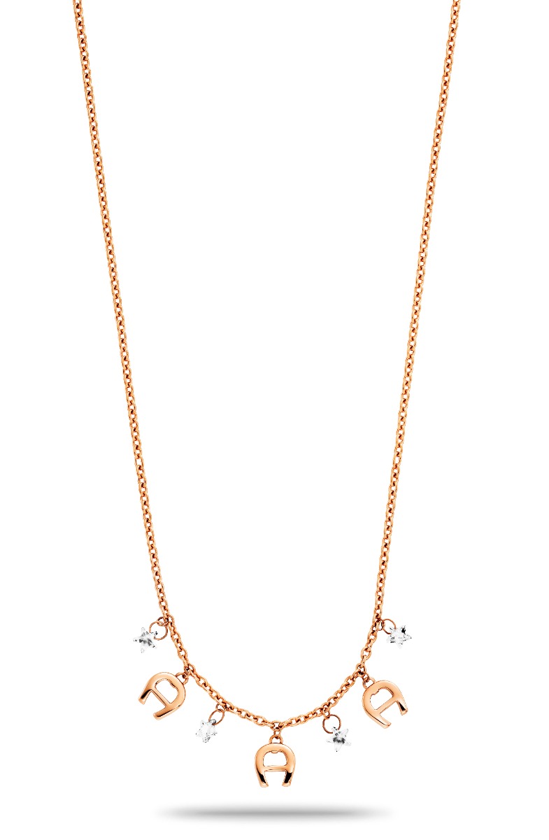 Aigner ladies short necklace rose gold size 450+50MM