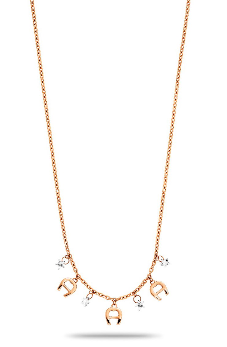 Aigner ladies short necklace rose gold size 450+50MM