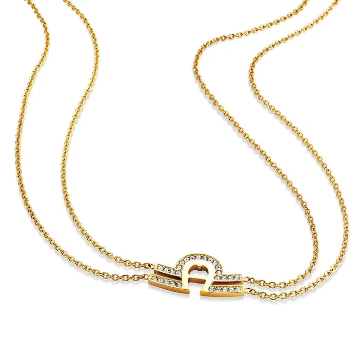 Aigner AURORA Ladies Gold Necklace with Crystal Detail