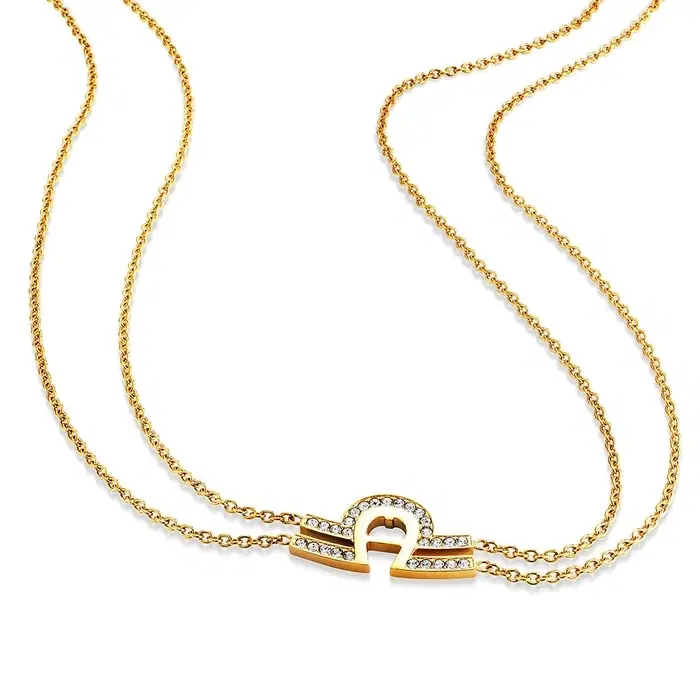 Aigner AURORA Ladies Gold Necklace with Crystal Detail