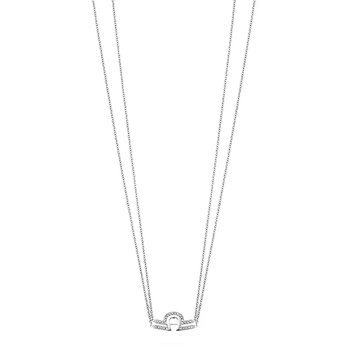 Aigner AURORA Ladies Silver Necklace with Crystal Detail