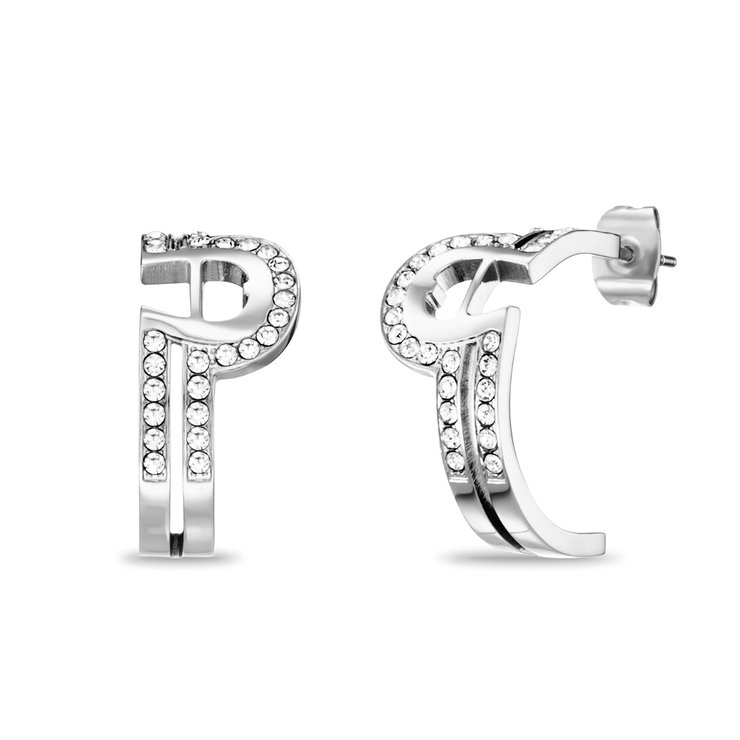 Aigner A Logo earring for ladies silver with crystal