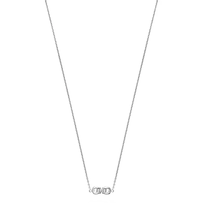 Aigner ALLEATA Ladies Silver Necklace with Signature Design