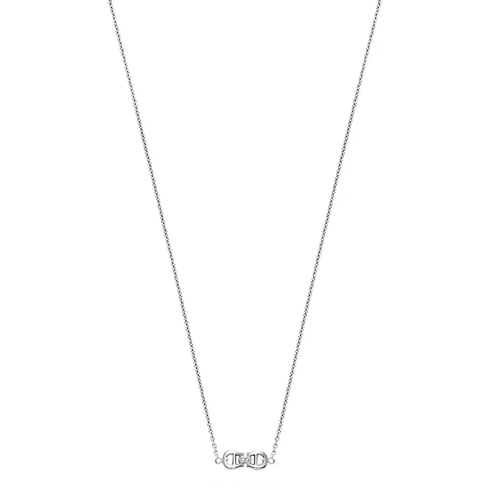 Aigner ALLEATA Ladies Silver Necklace with Signature Design