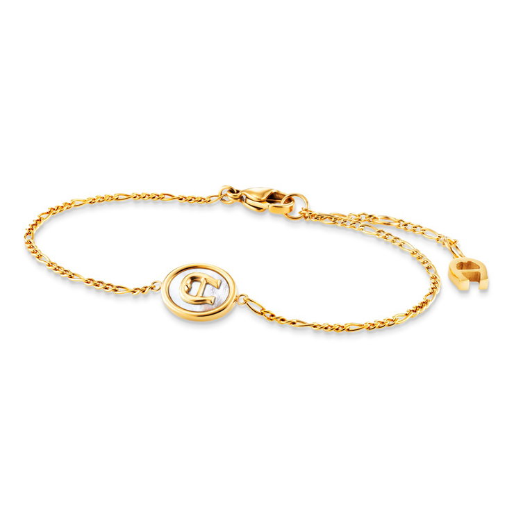 Aigner Women's Bracelet – Stainless Steel Gold With Pearls