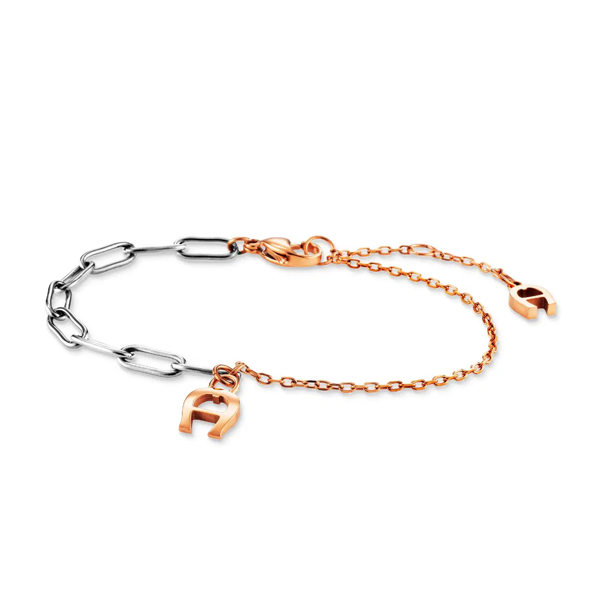Aigner Logo Durable Steel Women Bracelet Rose Gold , Silver