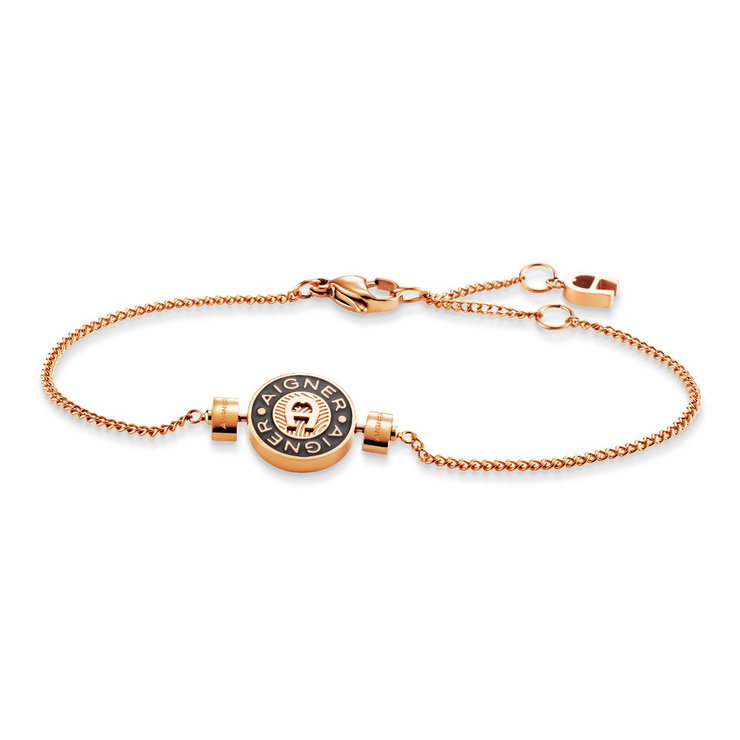 Aigner Women's Bracelet with Logo Stainless Steel Rose Gold