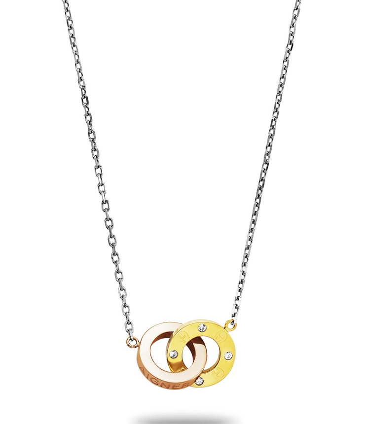 Aigner Women's Long Necklace with Pendant Steel Silver