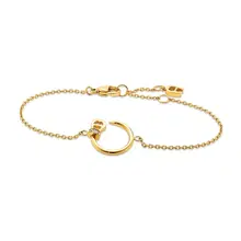 اسوارة ماتيلدا للنساء من اجنر باللون الذهبي مع كريستال