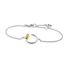 اسوارة ماتيلدا للنساء من اجنر باللون الفضي والذهبي مع كريستال