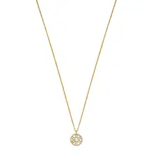 Aigner COSTANZA Ladies Gold Short Necklace with Crystal Pendant