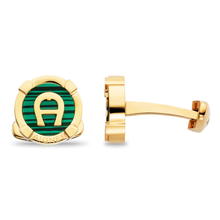 Aigner Gold and Green Cufflinks