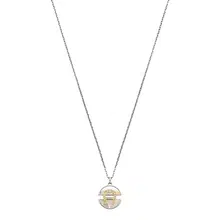 Aigner ISABELLA Ladies Silver and Gold Short Necklace with Crystal 