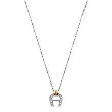Aigner Horseshoe Silver & Gold Long Necklace