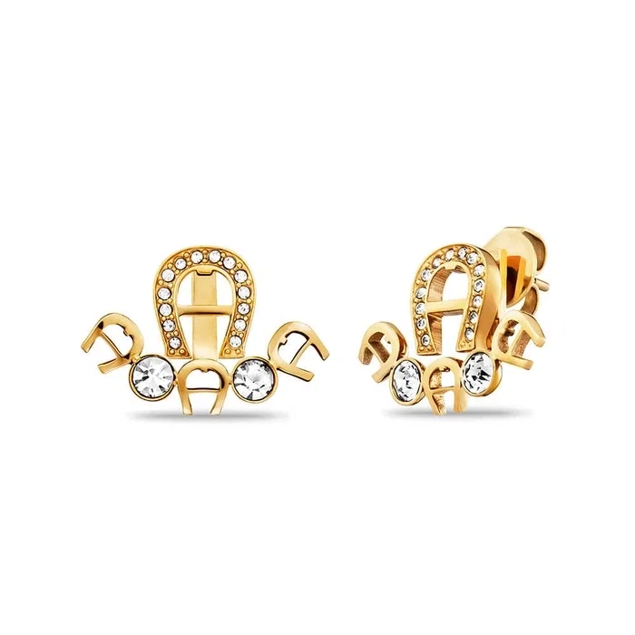 Aigner EDMEA Earrings for Women Gold Tone with Crystal