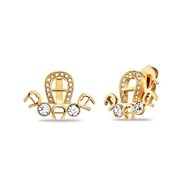 Aigner EDMEA Earrings for Women Gold Tone with Crystal