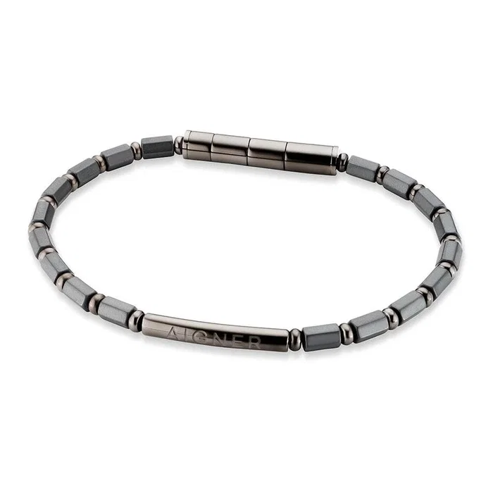Aigner Vittorio Grey Stainless Steel Bracelet
