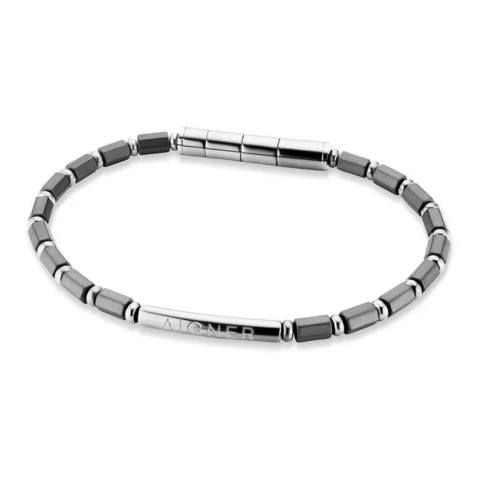 Aigner VITTORIO Bracelet for Men in Steel and Hematite