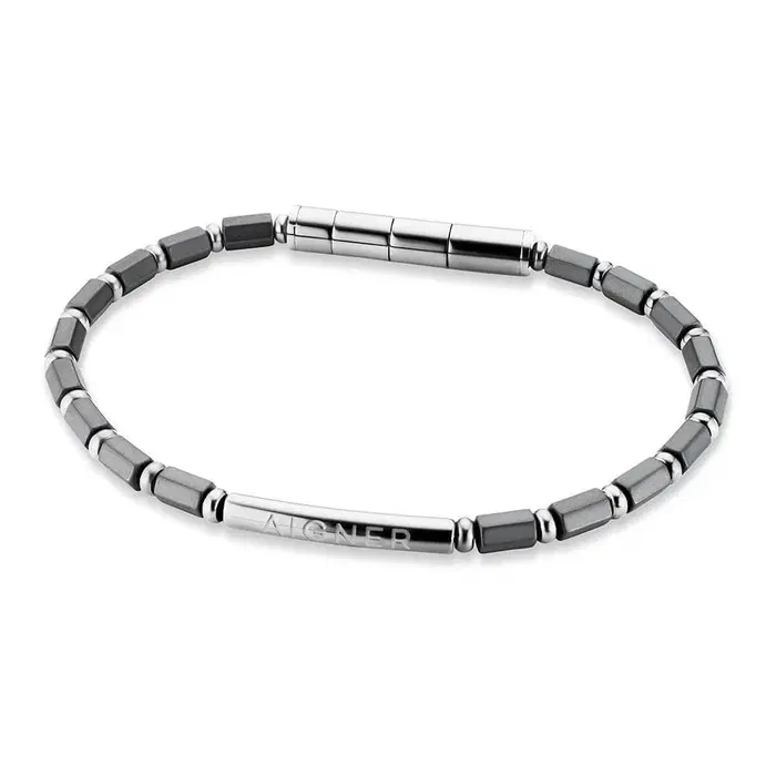 Aigner VITTORIO Bracelet for Men in Steel and Hematite
