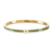 Aigner GIA Gold Green Ladies Large Bangle