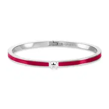 Aigner GIA Silver Red Ladies Large Bangle