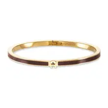 Aigner GIA Gold Brown Ladies Large Bangle