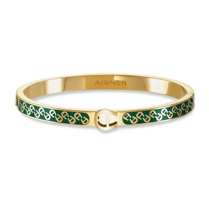 Aigner HERMA Gold Green Ladies Small Bangle