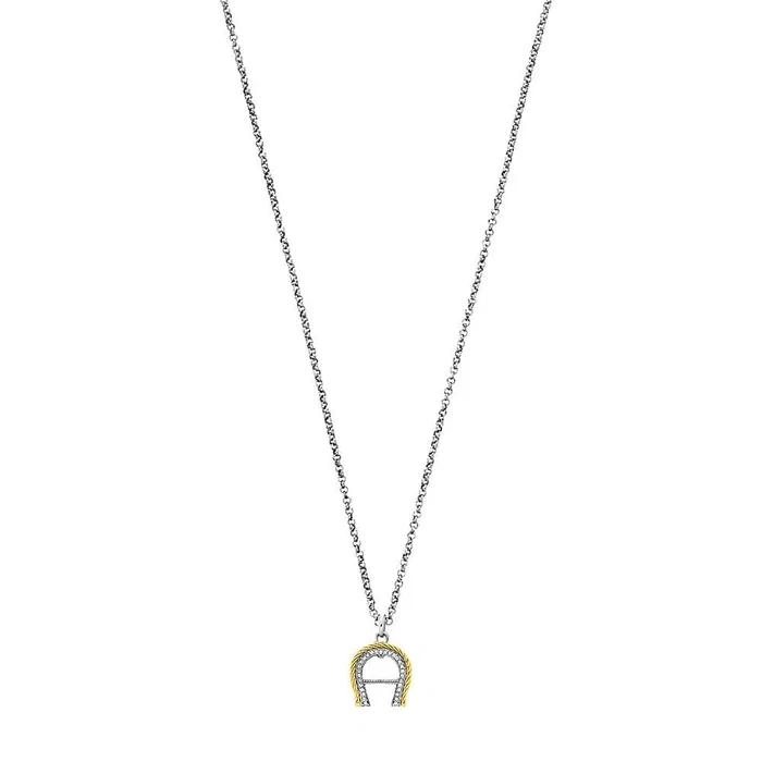 Aigner Luna Short Necklace Silver and Gold Women